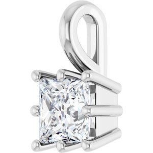 Sterling Silver 4.5 mm Square Charm/Pendant Mounting – image 3