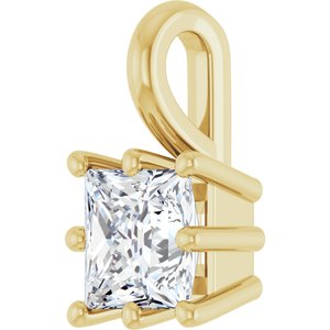 10K Yellow Gold 4.5 mm Square Charm/Pendant Mounting – image 3