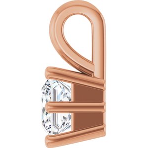 10K Rose Gold 4.5 mm Square Charm/Pendant Mounting – image 5