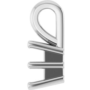 14K White Gold 4.5 mm Square Charm/Pendant Mounting – image 6