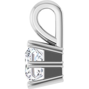Continuum Sterling Silver 4.5 mm Square Charm/Pendant Mounting – image 5