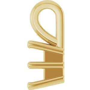10K Yellow Gold 4.5 mm Square Charm/Pendant Mounting – image 6