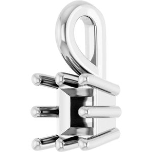 Continuum Sterling Silver 3.75 mm Square Charm/Pendant Mounting – image 4