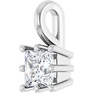 Platinum 3.75 mm Square Charm/Pendant Mounting – image 3