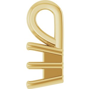14K Yellow Gold 3.75 mm Square Charm/Pendant Mounting – image 6