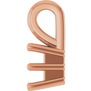 10K Rose Gold 3.75 mm Square Charm/Pendant Mounting – image 6