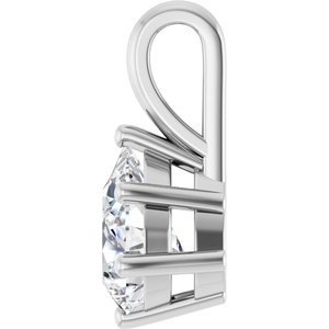 14K White Gold 8x6 mm Pear Charm/Pendant Mounting – image 5