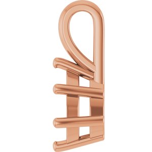 18K Rose Gold 8x6 mm Pear Charm/Pendant Mounting – image 6