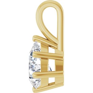 18K Yellow Gold 8x6 mm Pear Charm/Pendant Mounting – image 5