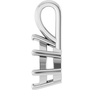 Platinum 8x6 mm Pear Charm/Pendant Mounting – image 6