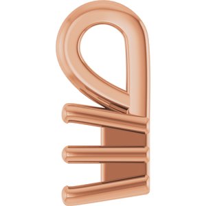18K Rose Gold 3 mm Square Charm/Pendant Mounting – image 6