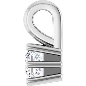 Platinum 3 mm Square Charm/Pendant Mounting – image 5