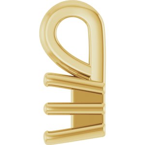 10K Yellow Gold 3 mm Square Charm/Pendant Mounting – image 6