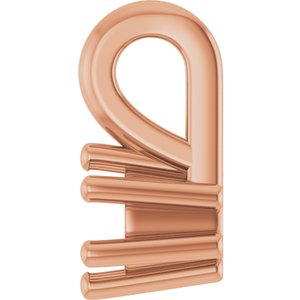 10K Rose Gold 3 mm Round Charm/Pendant Mounting – image 6