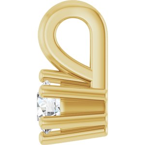 14K Yellow Gold 3 mm Round Charm/Pendant Mounting – image 5