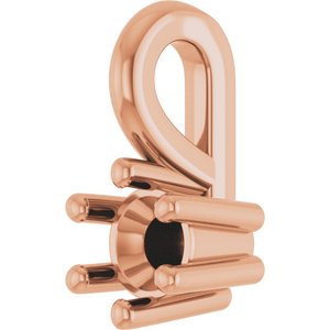 10K Rose Gold 3 mm Round Charm/Pendant Mounting – image 4