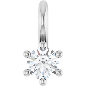 Continuum Sterling Silver 3 mm Round Charm/Pendant Mounting