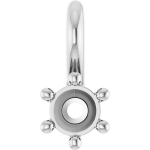 Continuum Sterling Silver 3 mm Round Charm/Pendant Mounting – image 2