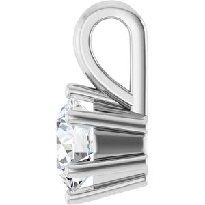 Sterling Silver 5.5 mm Round Charm/Pendant Mounting – image 5