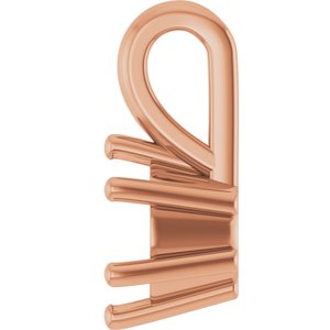 14K Rose Gold 5.5 mm Round Charm/Pendant Mounting – image 6