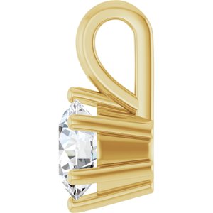 10K Yellow Gold 5.5 mm Round Charm/Pendant Mounting – image 5