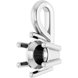 Platinum 5.5 mm Round Charm/Pendant Mounting – image 4