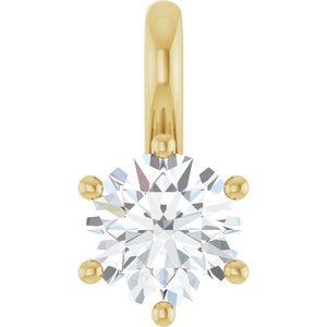 14K Yellow Gold 5.5 mm Round Charm/Pendant Mounting