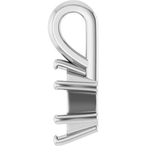 Platinum 6x4 mm Oval Charm/Pendant Mounting – image 6