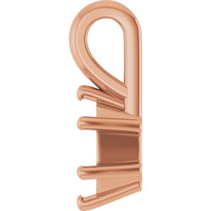 14K Rose Gold 6x4 mm Oval Charm/Pendant Mounting – image 6