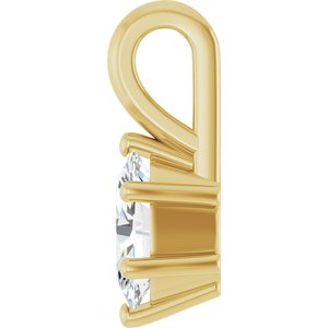 10K Yellow Gold 6x4 mm Oval Charm/Pendant Mounting – image 5