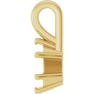 10K Yellow Gold 6x4 mm Oval Charm/Pendant Mounting – image 6