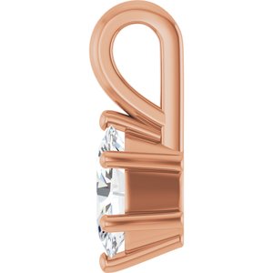 18K Rose Gold 6x4 mm Oval Charm/Pendant Mounting – image 5