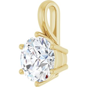 18K Yellow Gold 9 mm Round Charm/Pendant Mounting – image 3
