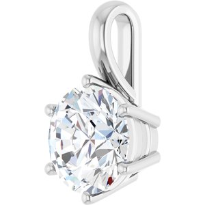 10K White Gold 9 mm Round Charm/Pendant Mounting – image 3
