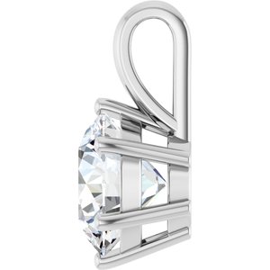 10K White Gold 9 mm Round Charm/Pendant Mounting – image 5