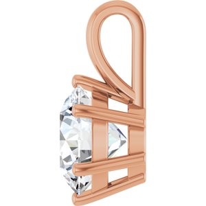 14K Rose Gold 9 mm Round Charm/Pendant Mounting – image 5