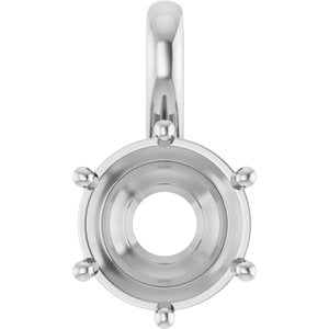 Sterling Silver 9 mm Round Charm/Pendant Mounting – image 2