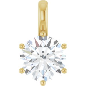 18K Yellow Gold 9 mm Round Charm/Pendant Mounting