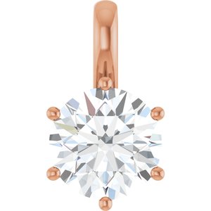 18K Rose Gold 9 mm Round Charm/Pendant Mounting