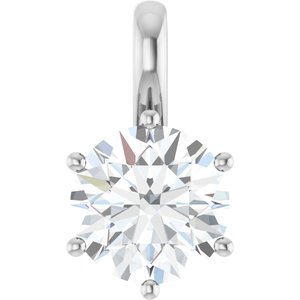 14K X1 White Gold 8.8 mm Round Charm/Pendant Mounting