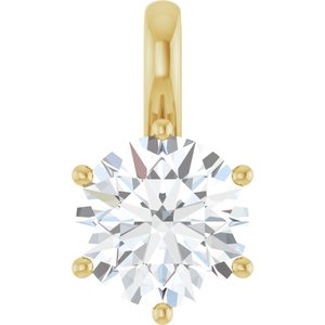18K Yellow Gold 8.8 mm Round Charm/Pendant Mounting