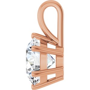 10K Rose Gold 8.8 mm Round Charm/Pendant Mounting – image 5