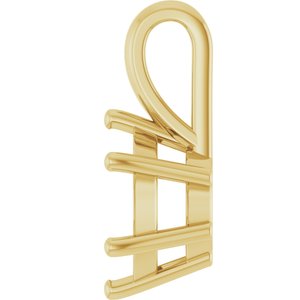 14K Yellow Gold 8.8 mm Round Charm/Pendant Mounting – image 6