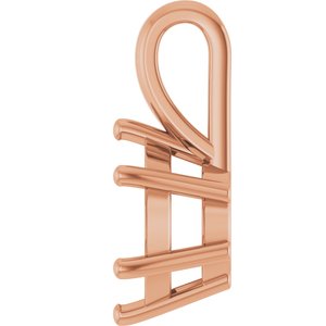 10K Rose Gold 8.8 mm Round Charm/Pendant Mounting – image 6