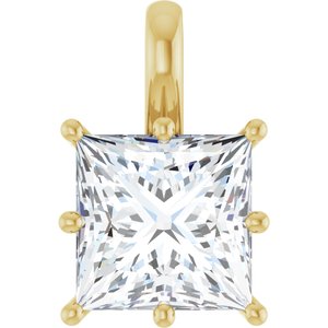18K Yellow Gold 9 mm Square Charm/Pendant Mounting