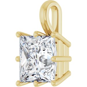 10K Yellow Gold 9 mm Square Charm/Pendant Mounting – image 3