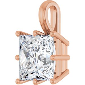 14K Rose Gold 9 mm Square Charm/Pendant Mounting – image 3