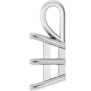14K X1 White Gold 9 mm Square Charm/Pendant Mounting – image 6