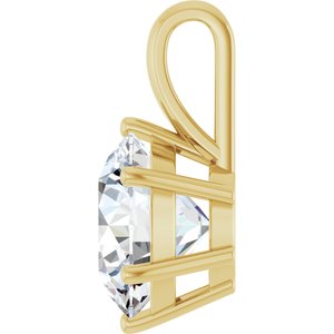 18K Yellow Gold 11 mm Round Charm/Pendant Mounting – image 5