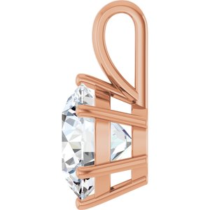 14K Rose Gold 11 mm Round Charm/Pendant Mounting – image 5